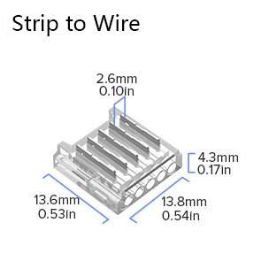 5 Pin SMD LED Strip RGBW Connector For 12mm High-Density Tape Lights 5 Pin SMD LED Strip RGBW Connector For 12mm High-Density Tape Lights